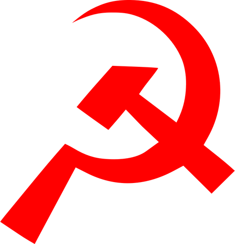 علامة الشيوعية من مطرقة رقيقة والمنجل صورة ناقلات