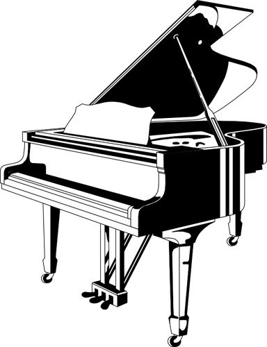 Ilustração em vetor de um piano