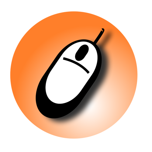 Mouse in circle vector image