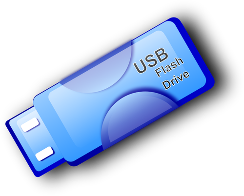 पतला USB फ्लैश ड्राइव के ड्राइंग वेक्टर