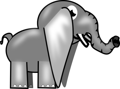 Bilden av en grå elefant