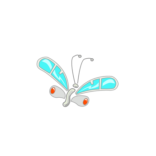 蝶の漫画ベクトル画像