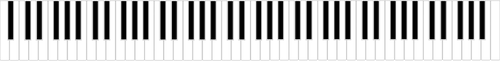 88-näppäimen pianonäppäimistön vektorikuva