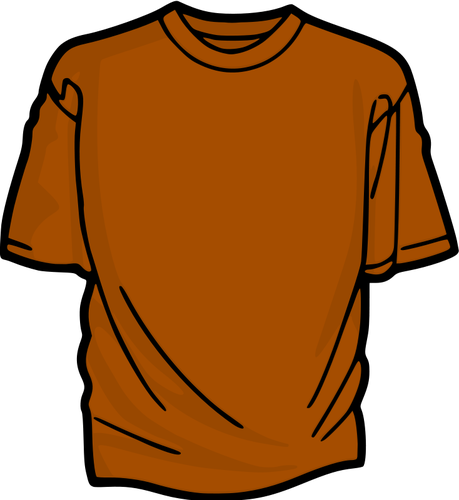 オレンジ色の t シャツ ベクトル クリップ アート