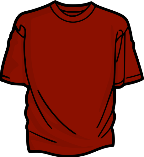 Rød t-skjorte vektorgrafikk
