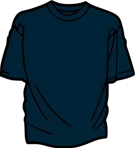 Dark bluet-shirt vector drawing