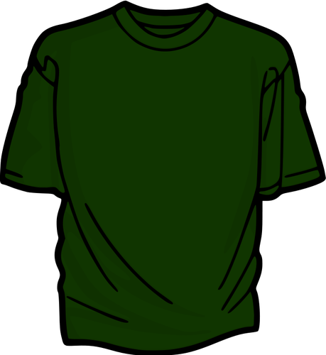 Mörk grön t-shirt vektor illustration