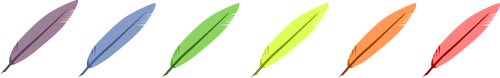 Векторный рисунок из шести цветов Растушёвка выделения