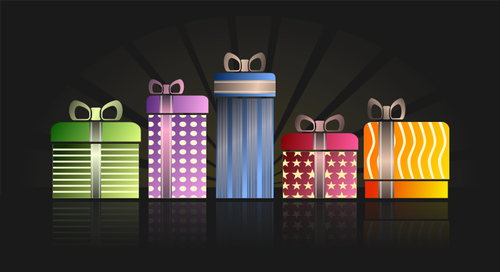 Colorful gifts vector clip art