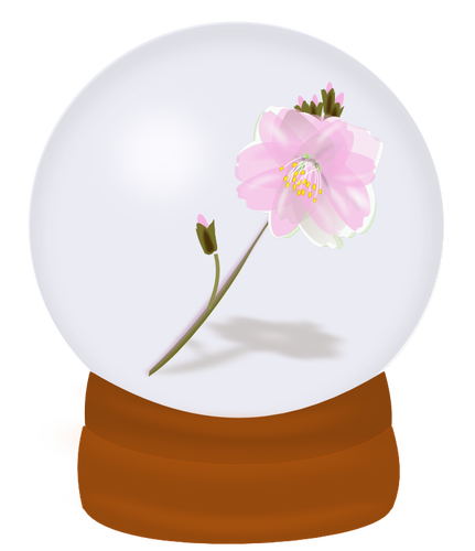 Векторный рисунок цветок глобус