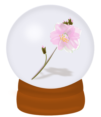 Dibujo del globo flor vectorial