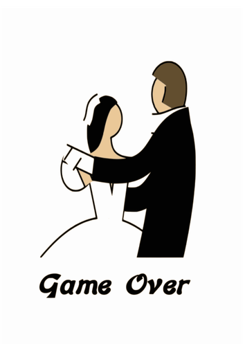 Małżeństwo gra na ilustracji wektorowych