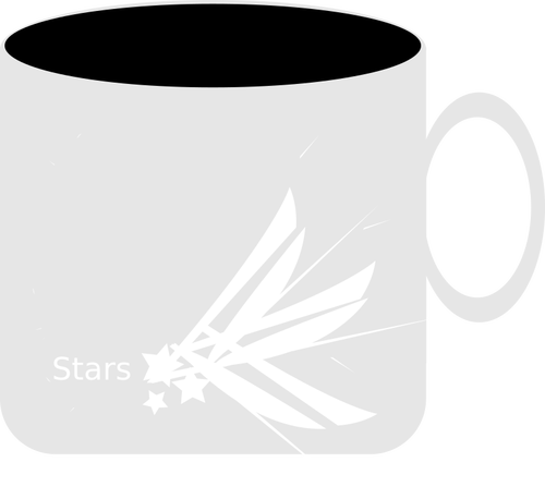 सितारों के साथ कॉफी कप
