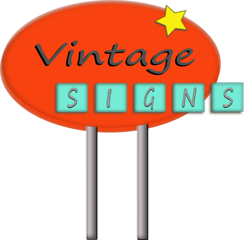 Image vectorielle signe Vintage