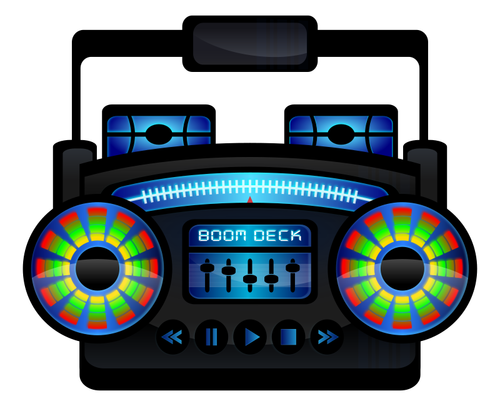 Boombox vektör küçük resim