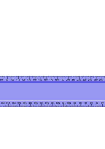 Blå linjal vektorbild