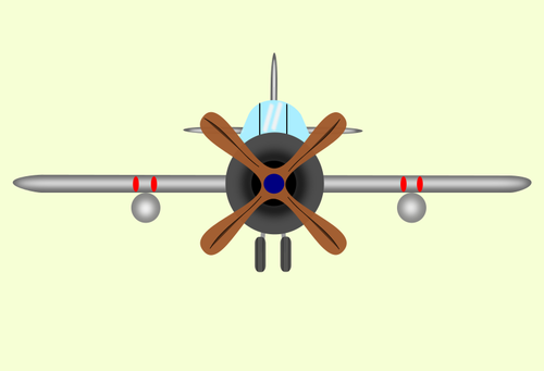 Vector graphics of old type of aircraft