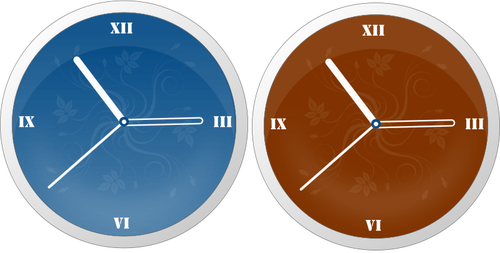 Modern clocks vector graphics