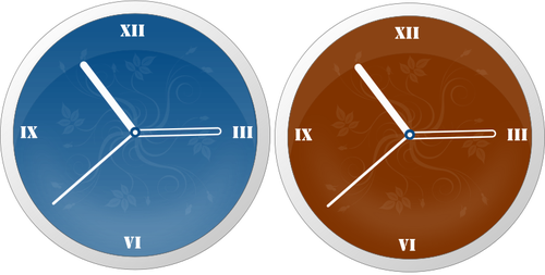 Modern clocks vector graphics