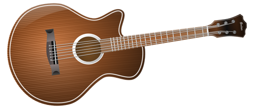 Acoustic guitar vector clip art