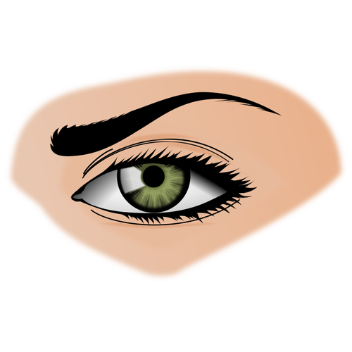 緑の目のイラスト パブリックドメインのベクトル