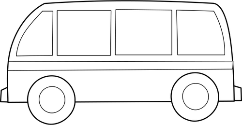 Bus outline vector