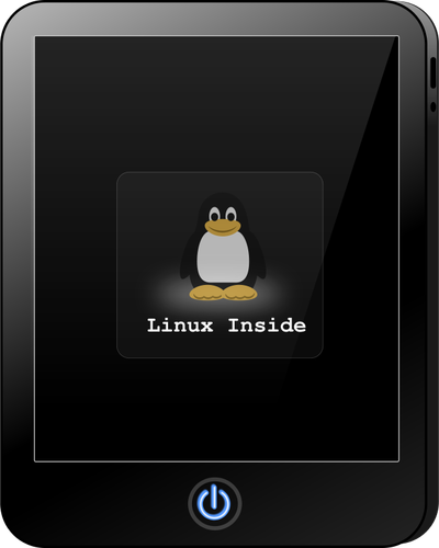 Linux počítač tablet PC vektorový obrázek