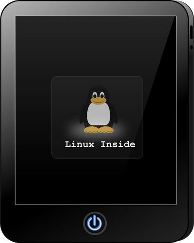 Linux tablet PC vector image