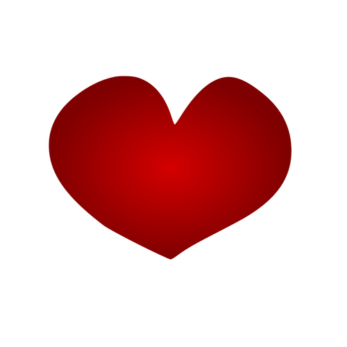 Red heart vector image