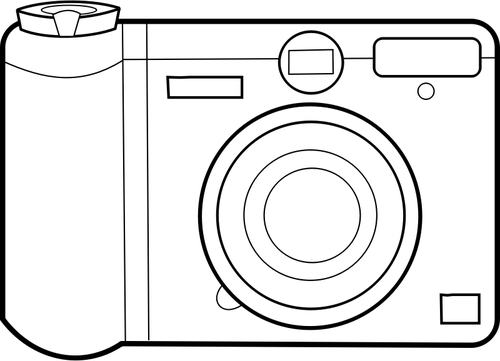 digital camera line art vector graphics