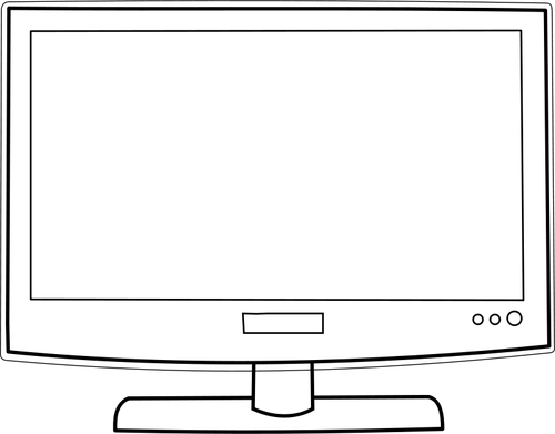 Flat screen television set vector image