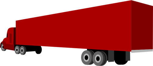 LKW und Anhänger-Vektor-ClipArt