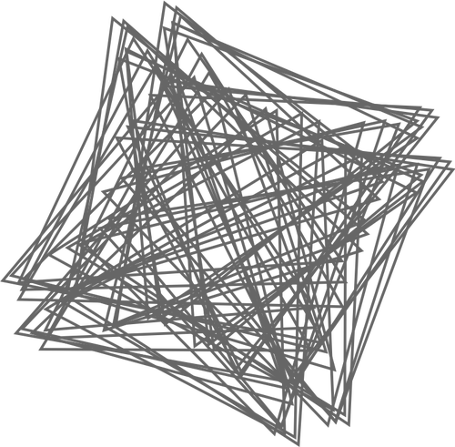 Vector drawing of squarey tangled metal wiring