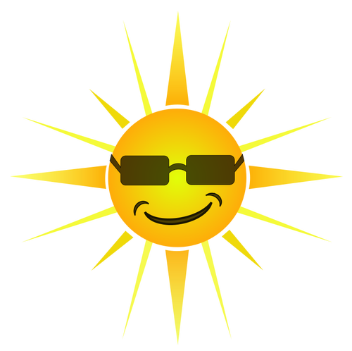 Cool feliz sol vector de la imagen