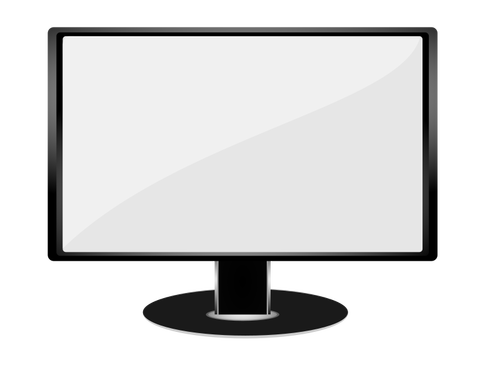 Gri LCD monitör vektör çizim