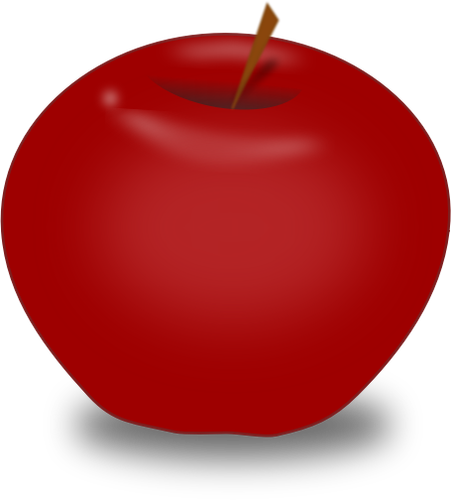 Vector graphics of red apple fruit icon