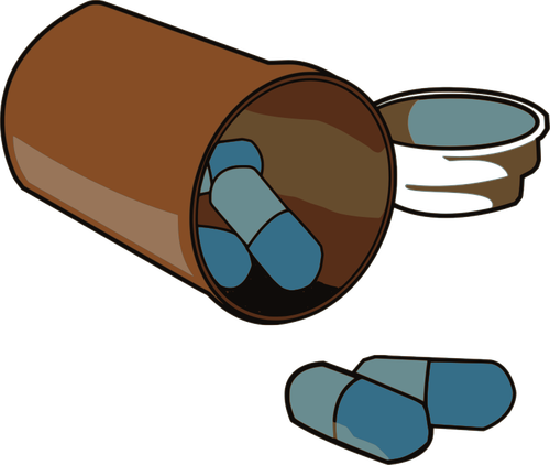 Vektor image av sølt piller