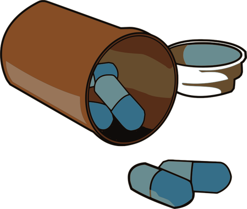 Vector image of spilled pills