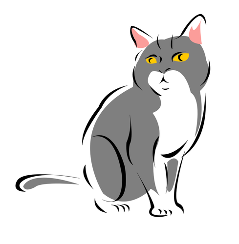 Cat vector drawing