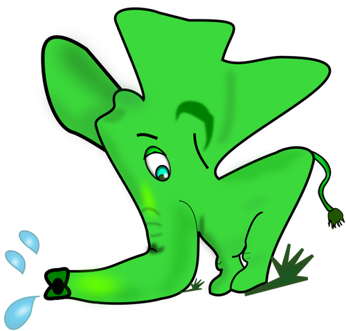 Piccolo elefante verde