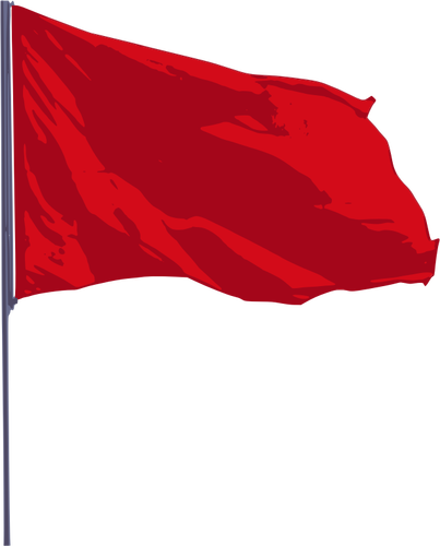 Wavy red flag vector