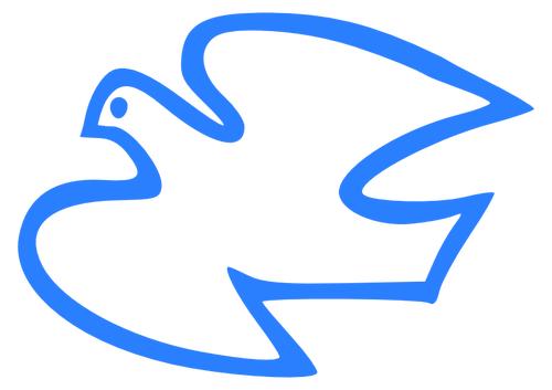 Vliegende duif vectorillustratie