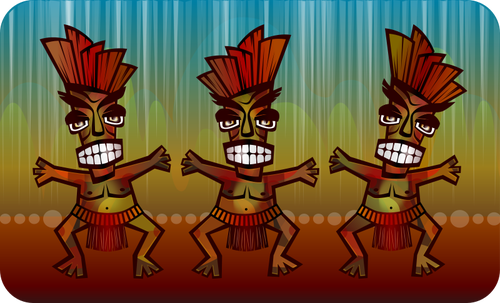 Африканский танец векторное изображение