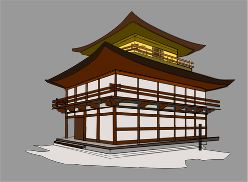 Vektor ClipArt i kinkakuji hus