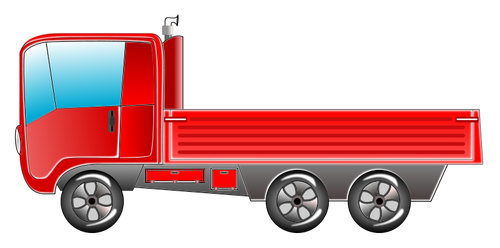 בתמונה וקטורית משאית אדומה