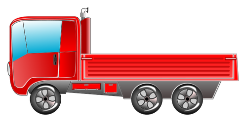 Image vectorielle camion rouge