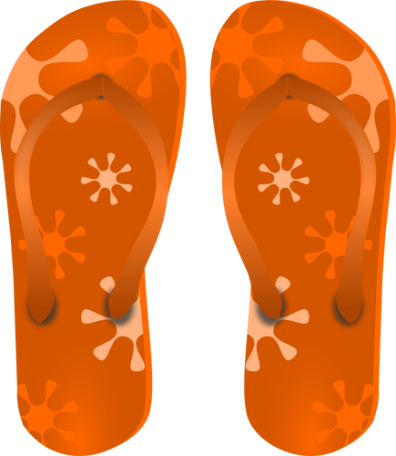 Ilustração do vetor de laranja flipflops