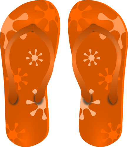 Chanclas naranjas vector illustration