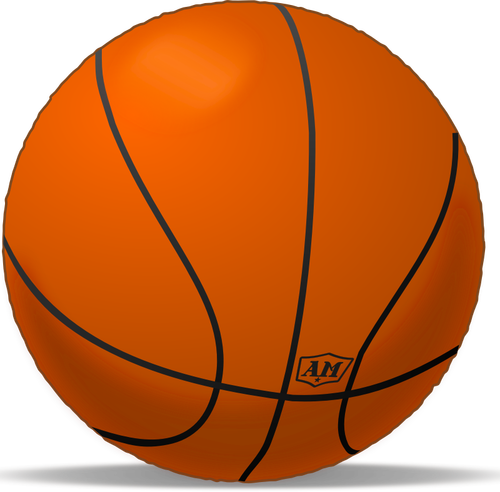 Basketbal sport hraje míč Vektor Klipart