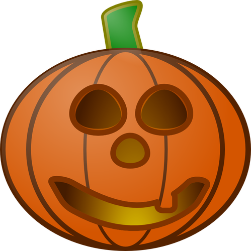 Red pumpkin lantern vector illustration